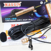 top Mic Kancing Maxxis MX-22 MiK Clip On Michone Jepit Kabel 10 Meter