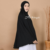 Bergo Umroh Haji Bahan Katun Premium Hijab Cantik Bersaku Resleting Jumbo