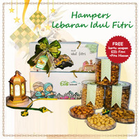 HAMPERS PAKET LEBARAN Paket Kacang Special Hampers / Gift Box / Kado - Paket Kacang 3 Jar + FREE Greeting Card + Pita + Bubble Wrap Bingkisan Idul Fitri Keluarga Parcel Lebaran