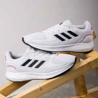 Sepatu Pria ADIDAS Run Falcon White Black Sepatu Sneakers Pria