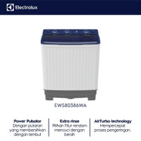 Electrolux Mesin Cuci Twin Tub EWS80386WA