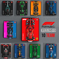 F1 Series Lego Speed Champions Display Poster Frameblock Wall Mount 15x20 cm