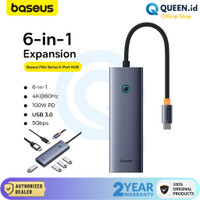 Baseus Ultrajoy 6in1 HUB Converter Splitter USB TYPE C To HDMI 4K 60Hz Multi USB PD 100W