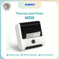 PRINTER AIMO M 2000 SMART LABEL POCKET THERMAL QR CODE BARCODE HANG HANG PORTABLE BLUETOOTH PRINTER INKLES TANPA TINTA - WH BERISI