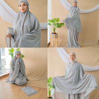 New Mukena Mini Travel Silky Parasut Korea Premium - Vaporblue (Mkn 058) Termurah