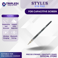TRIPLEDI Capacitive Pencil Gen 10 Pro Transparent Magnetic Stylus iPad
