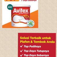 cat plafon dan tembok Avitex top 5kg,cat avitex tembok dan plafon 5kh warna putih