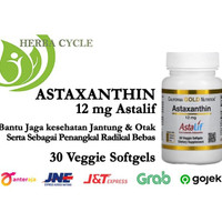 Original Astaxanthin 12mg 30 Veg Soft Astalif California Gold Nutrition ORI USA