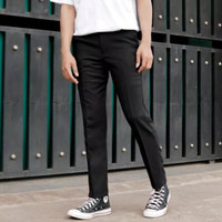 Promo!! Celana Kerja Katun Wol Hitam/Celana Formal/Celana Slimfit Pria