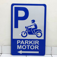 Rambu Parkir Motor Ke Kiri 60cm x 40cm