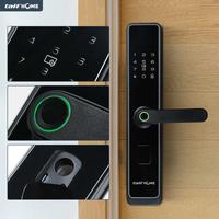 Smart Lock Door Gagang Pintu dengan Fingerprint + Password Pin + RFID Card & Alarm - TaffHOME
