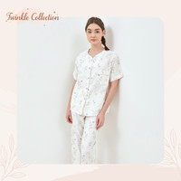 GREET NIGHT WEAR Set Piyama Non Krah Katun Jepang K-764