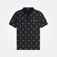 fredperry geometric black poloshirt original