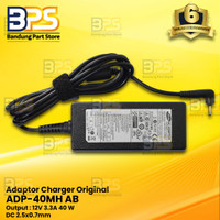 Adaptor Charger Original Laptop SAMSUNG ADP-40MH AB 12V 3.3A 40W DC: 2.5x0.7mm