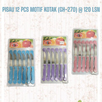 PISAU SET 12PC MOTIF KOTAK