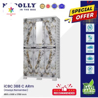 Lemari Pakaian Plastik 3 Pintu Napolly ICBC 388 C