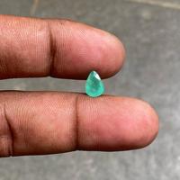 Batu Zamrud Colombia Natural zambian Emerald Beryl Jamrud Asli Batu Jamrud Pear Shape Emerald Dim 8x6x4