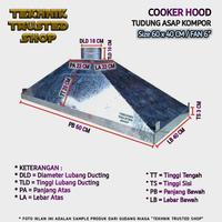 kitchen cooker hood 60 x 40 Cm ( fan 6" ) Tudung asap kompor dapur GALVALUM
