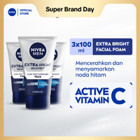 NIVEA MEN Bright Dark Spot Minimizer Facial Foam 100ml - Triple Pack