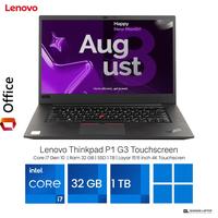 Laptop Gaming Lenovo Thinkpad P1 G3 Core i7 Gen 10 Ram 32 GB SSD 1 TB GPU NVidia Quadro T1000 Layar 4K Touchscreen