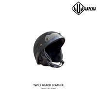LEVEL Carbon Fibre Helmet - Twill Black Leather