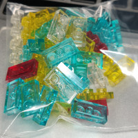 Lego Parts 3023 Plate 1x2 Trans Light Blue Trans Red Trans Clear Trans Yellow etc