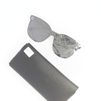 KACA MATA HITAM WANITA KOREA STYLISH TITIK DUA GRATIS POUCH SUNGLASSES 005