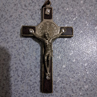 Bandul Salib Yesus Buatan Italy Metal vintage tinggi 8 cm