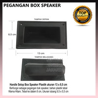 HANDLE BOX SPEAKER SLOP PEGANGAN TANGAN KOTAK SPEAKER 13 x 8,5cm HITAM