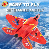 pesawat rc HW32 F22 waterproof LED lights fixed wing glider aircraft