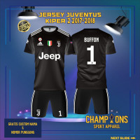 JERSEY KIPER CELANA JUVENTU5 2017-2018 HITAM PENDEK