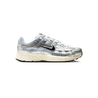 Nike P-6000 White Metallic Silver Flat Silver Black Mens - 100% ORIGINAL RESMI