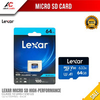 Kartu Memori Lexar 64GB MicroSDXC – Class 10 U3 V30 A1 | Kecepatan Baca 100MB/s | Rekam Video 4K