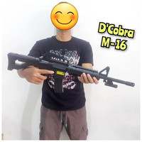 Mainan Tembak Tembakan D Cobra M16 Spring Kokang Pluru Bulat Plastik Koleksi Anak Dewasa