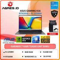 ASUS GAMING K16 K3605ZF RTX2050 i5-12500H 8 512GB w11+ohs 16" fhd