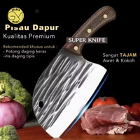 Pisau Dapur Daging Besar Tajam Stainless Steel