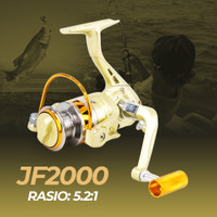 Reel Pancing YUMOSHI Fishing Spinning 5.2:1 Gear Ratio Golden