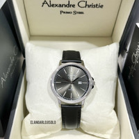 Jam Tangan Wanita Alexandre Christie Primosteel  AC 1014 Original Black Silver