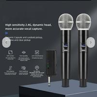 Fradical Microphone Karaoke Handled Wireless Rechargerable 2,4 GHZ 2psc