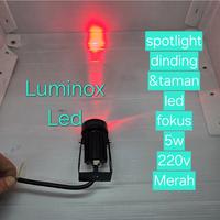 lampu sorot fokus dinding tugu led merah 5w 5watt / spotlight taman fokus red merah 5w 220v