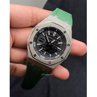 Casio G-SHOCK GA-2100 g-shock ga2100 MOD Custom Silver Green Rubber