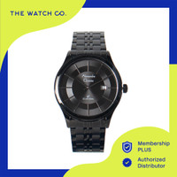 Jam Tangan Alexandre Christie Classic Steel Men Band Date Black Black Dial 41mm - AC8348MDBIPBA