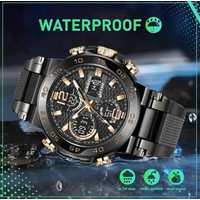 NEW !!  Jam Tangan Digital Pria Olahraga Renang Jam Tangan Fashion Tahan Air Dual Display + Kotak