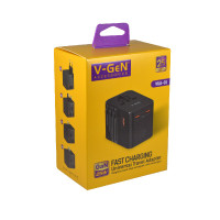 Travel Adapter Universal V-GeN VUA-01 GaN 25Watt SNI Certified Super Fast Charging