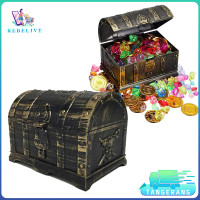 Pirate Treasure Chest Mainan Anak Permainan Perburuan Harta Karun Peti Harta Karun