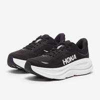 Sepatu Lari Hoka One One Bondi 9 Black White Cosmic Grey White Stardust Silver