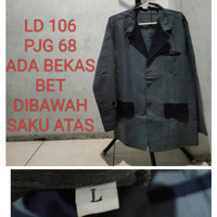 BLAZER  COWOK  ABU SIZE L