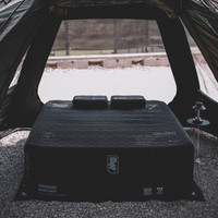 Beige air bed 2P inflatable bed Bonflag camping outdoor