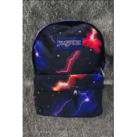 Tas Ransel Js Jansport Sports Bags Lighting Purple Original Black Backpack / Tas Ransel Pria Wanita