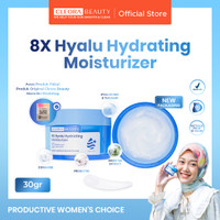 Cleora 8x Hyalu Hydrating Moisturizer Gel Untuk Melembabkan With Hyaluronic Acid Skincare Wanita Pria Day Cream Night Cream Pemutih Wajah